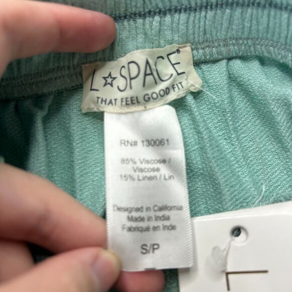 L*Space Day Tripper Short Pull On Elastic Waist Pool Green Women Small NWT - Picture 2 of 7